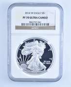 PF70 UCAM 2014-W American Silver Eagle - Graded NGC