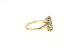 14K Yellow Gold 0.23 Ctw Cluster Diamond Engagement Ring