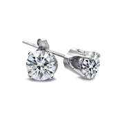 1/2 Ct Round Diamond 14K White Gold Stud Earrings