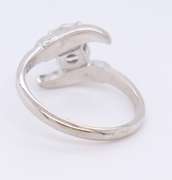 Brilliant 14kt WG Diamond Bypass White Gold Ring