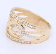 Fancy Yellow Gold Cubic Zirconia Ring