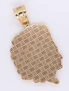 Great Yellow Gold Native American Indian Head Pendant