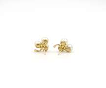 Dazzling Pearl Cluster Earrings in 14K