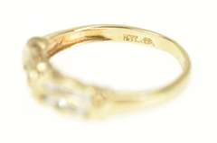 10K Yellow Gold 0.20 Ctw Baguette Diamond Tiered Statement Ring