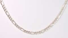 Classic Figaro Necklace in Sterling Silver
