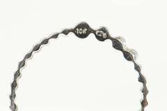 10K White Gold 0.20 Ctw Graduated Diamond Circle Round Pendant