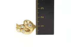 14K Yellow Gold 0.97Ctw 1930s Old Mine Diamond Snake Serpent Ring