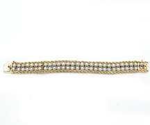 2.00ct Sapphire and Pearl Bracelet in 14k