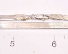 Subtle Herringbone Necklace in Sterling Silver