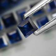 Exquisite 3.70ct 40 piece princess cut Sapphire set