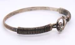 Vintage Sterling Silver Mexico Bangle Bracelet
