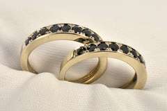 Pretty Pair of Stackable Sapphire Bands