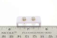 Stunning 10k White and Yellow Gold Earrings with Diamonds