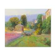 Ming Feng, "Floral Fusion" Original Oil Painting on Canvas, Hand Signed with Letter of Authenticity.