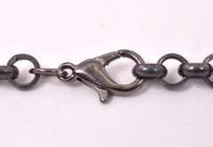 Intricate Carved Animal Agate and Diamond Pendant Necklace in Oxidized Sterling Silver