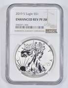 PF70 Enhanced Finish 2019-S American Silver Eagle - Graded NGC