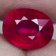 Vivid imperial red 3.77ct oval cut Ruby