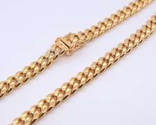 Majestic Yellow Gold Curb Link Chain Necklace