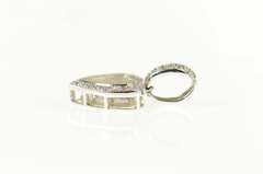 18K White Gold Diamond Encrusted Heart Love Capsule Pendant