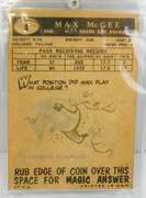 Max McGee Early Topps Football Card