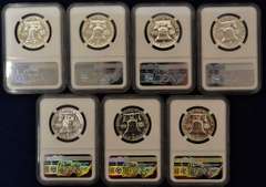 Run Of Franklin Half Dollars NGC PF67 1957-1963