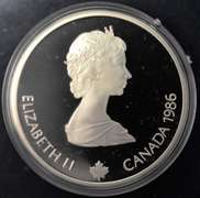 1986 Canada $20 Winter Olympic Games Sterling Silver Proof Coin Hockey