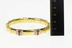 18K Yellow Gold 1.36 Ctw Roberto Demeglio Ruby Diamond Bracelet