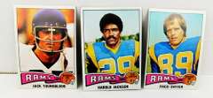 3 L.A. Rams 1975 Football Cards