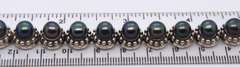 Vintage Sterling Silver Black Pearl Bracelet