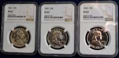 Run Of Franklin Half Dollars NGC PF67 1961-1963