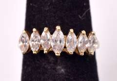 Stunning CZ Ring in Yellow Gold