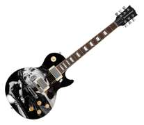 The Rolling Stones Mick Jagger Autographed Graphics Photo Guitar ACOA