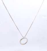Favorite White Gold Circle Pendant on Chain