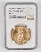 MS70 2006-W $50 Burnished American Gold Eagle - Graded NGC