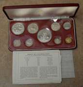 1973 9 Piece Commonwealth Of Bahamas Proof Set Minted At Franklin Mint