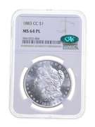 MS64 PL 1883-CC Morgan Silver Dollar - CAC - Graded NGC