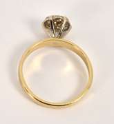 Small Scale 14k Diamond Cluster Ring
