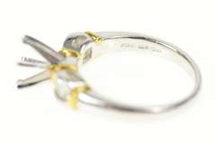 Platinum 0.59 Ctw 6.5 Diamond Engagement Setting Ring