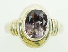 950 Sterling Amethyst Quartz Ring, Size 7