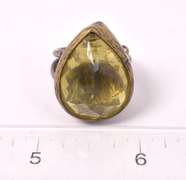 Gorgeous Massive 19.18CTS Lemon Citrine Ring in Sterling Silver