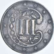 1860 Silver Three-Cent Piece