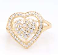 Fantastic Yellow Gold Heart Shaped Ring