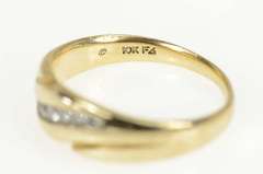 10K Yellow Gold Men's Diamond Classic Wedding Band Ring
