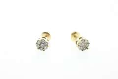14kt Diamond Cluster Earrings