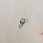 Steve Kaufman (1960-2010) "M&Ms Peanut" Hand Signed and Numbered Limited Edition Hand Pulled silkscreen mixed media on Canvas with LOA.