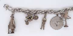 Vintage Sterling Silver Charm Bracelet