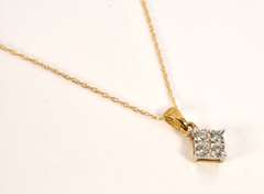 Cute Diamond Pendant on Necklace
