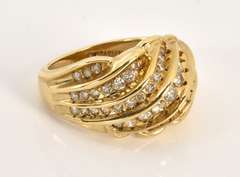 Sparkling Diamond Dome Ring