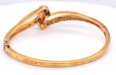 Gold Plated Cubic Zirconia Bangle Bracelet