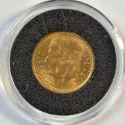 Superb Gem BU 1945 Mexico 2.5 Pesos Gold in custom holder